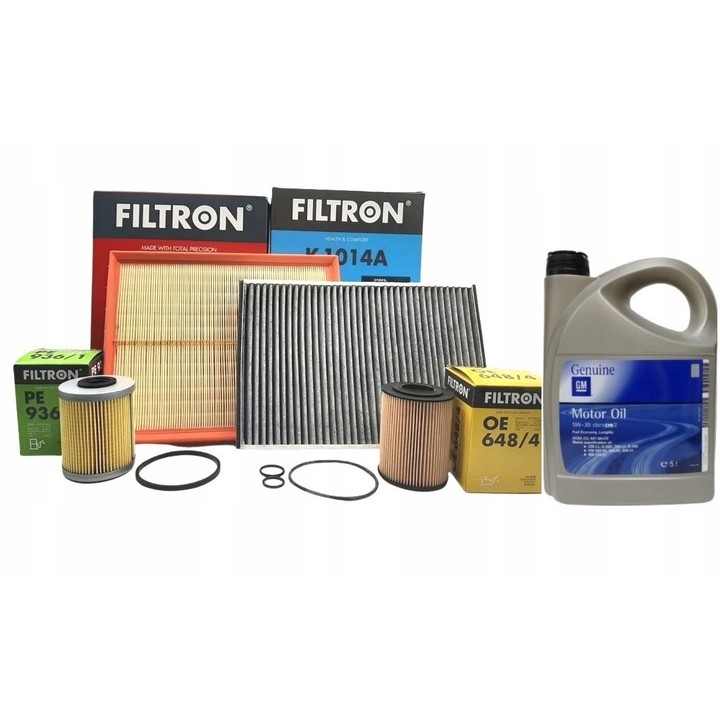 FILTRON ZESTAW FILTRÓW + OLEJ 5W30 DEXOS 2 do OPEL ASTRA H 1.7CDTI