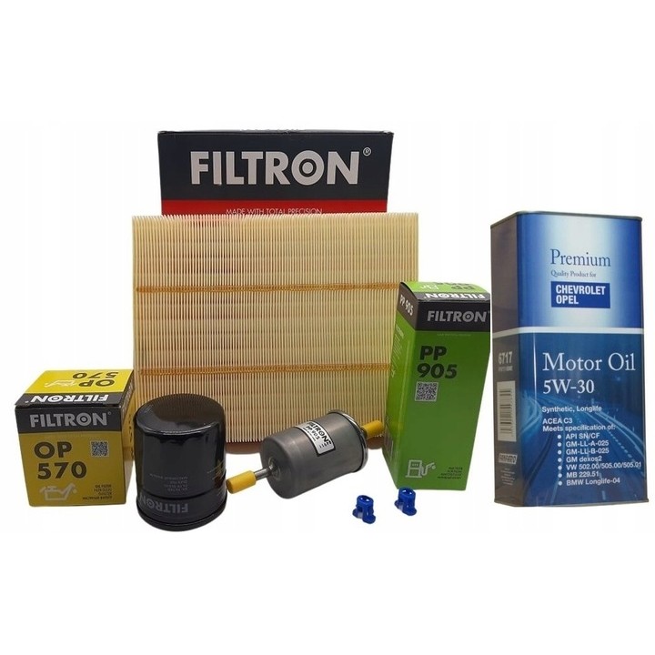 FILTRON ZESTAW FILTRÓW + OLEJ 5W30 do OPEL ZAFIRA A ASTRA G 1.4 1.6 16V