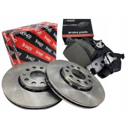 2X TARCZE HAMULCOWE + KLOCKI PRZÓD AUDI A4 B5 B6 B7 A6 C5 PASSAT 288MM