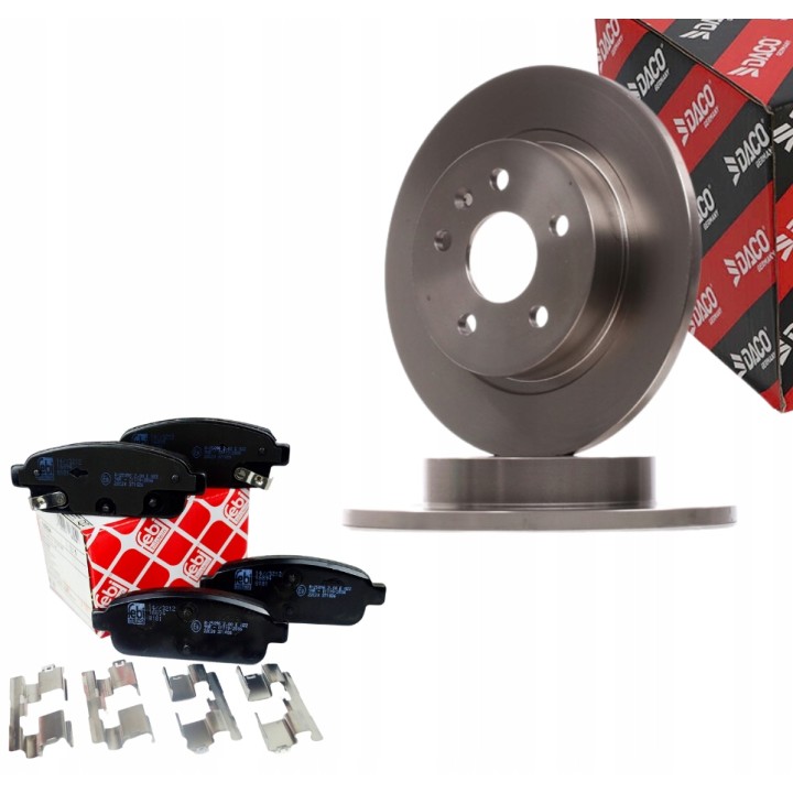 TARCZE HAMULCOWE + KLOCKI TYŁ CHEVROLET CRUZE OPEL ASTRA J IV 268MM