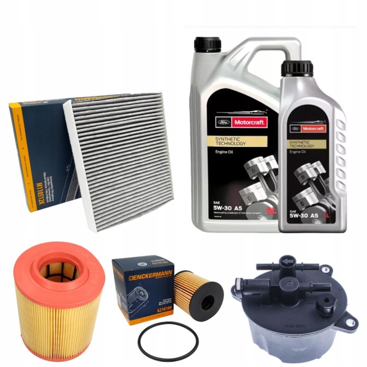 OLEJ 6L 5W30 + ZESTAW FILTRÓW MONDEO IV GALAXY S-MAX 2.2 TDCI