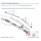 MEYLE DRĄŻKI KIEROWNICZE + KOŃCÓWKI OSŁONY BMW E46 ZESTAW L+P
