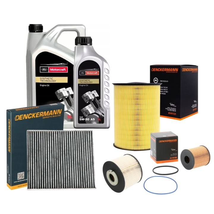 6L OLEJ 5W30 MOTORCRAFT + ZESTAW 4X FILTRÓW FOCUS III MK3 KUGA II C 2.0TDCI