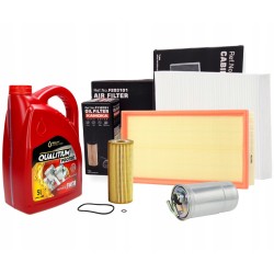 OLEJ QUALITIUM 5W30 5L ZESTAW FILTRÓW VW GOLF 4 IV AUDI A3 LEON 1.9TDI