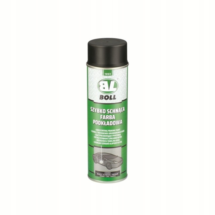BOLL FARBA PODKŁADOWA 500ML SZYBKOSCHNĄCA AKRYLOWA W AEROZOLU CZARNA / BOLL