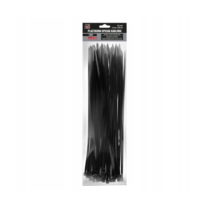 MOJE AUTO OPASKA PLASTIKOWA7,6X450 (1 OPAK. = 50 SZT) CZARNA